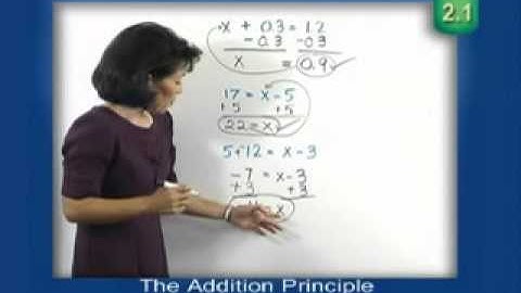 2.1 -- The Addition Principle of Equality