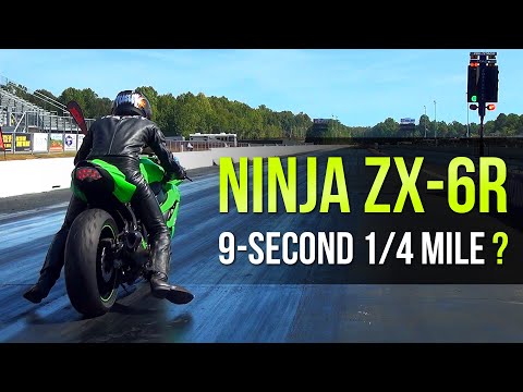 スーツ with performance Kawasaki Ninja ZX-6R 9-Second 1/4 Mile Drag Strip Setup