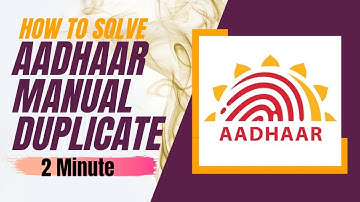 𝙈𝙖𝙣𝙪𝙖𝙡 𝙙𝙪𝙥𝙡𝙞𝙘𝙖𝙩𝙚 𝙠a aadhaar card kaise nikale | आधार card का मनुल् duplicate कैसे  निकाले करे