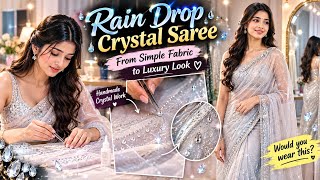 Details 🌧️✨ “I Turned Rain Drops Into a Luxury Saree! 😱💎” News