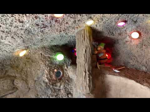 Inside the Once Upon a Time Grotto Gemstone Lights and Dwarfs