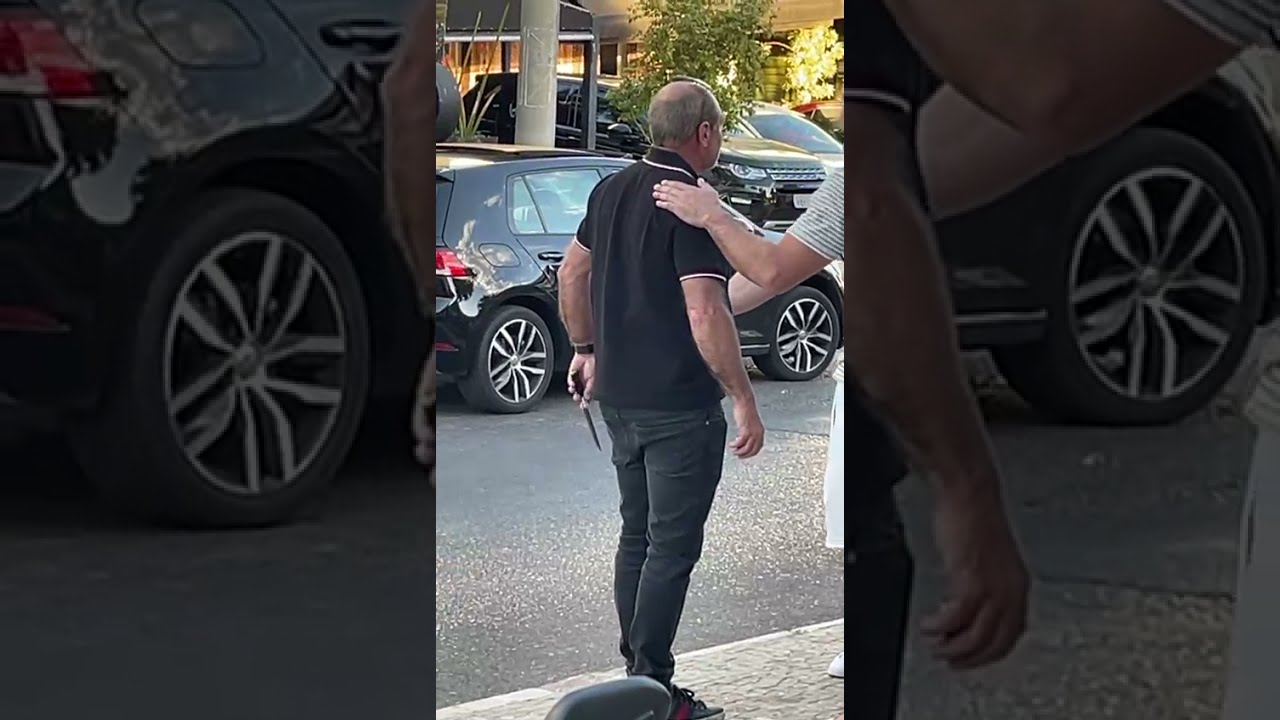 Vídeos: Wassef dá em cima de mulher e é perseguido por homem com faca na mão