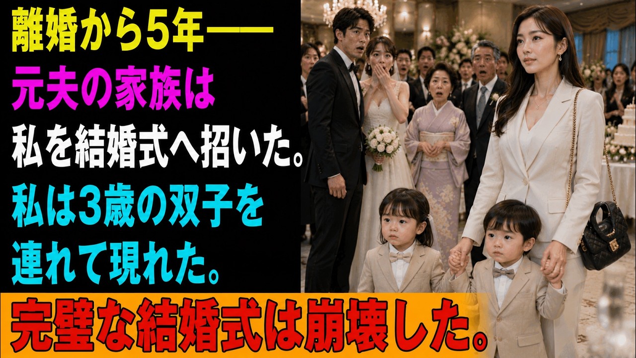 離婚から5年――元夫の家族は私を結婚式へ招いた。私は3歳の双子を連れて現れた。完璧な結婚式は崩壊した。