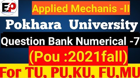 Applied Mechanics-II (Dynamics) system of particles Numerical-7 2021 fall(pou) #pu #ku #tu #mu #pou