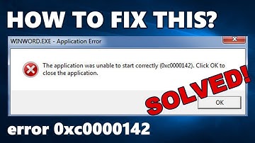 How to fix The application was unable to start correctly (0xc0000142).