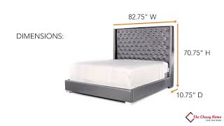 Ashley Furniture B650-78 Coralayne Silver Upholstered Headboard Coralayne Silver Solid Hardwood King/Cal King Upholstered Headboard Buy Now From https://www.theclassyhome.com/Product/