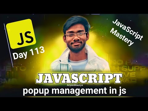 Popup management in javascript