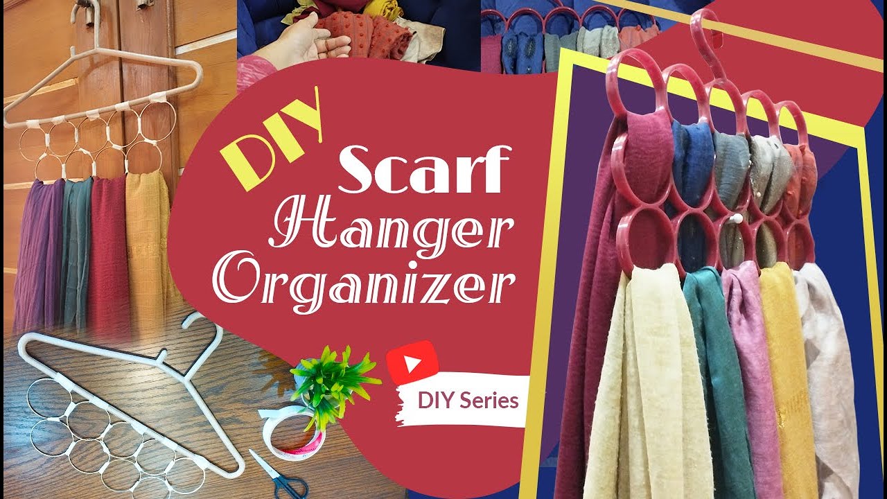 Scarf Organizer Diy Scarf Hanger Organize Scarf collection 