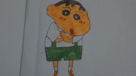 How to draw ShinChan step by step || Colour Drawing Shin-Chan Nohara