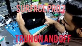 surface Pro 7 turn on and off  repair successfully done...