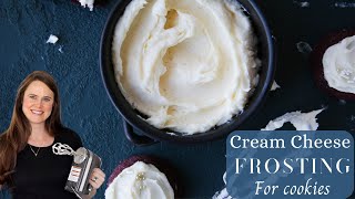 CREAM CHEESE FROSTING FOR COOKIES: How to make vanilla cream cheese frosting for desserts!