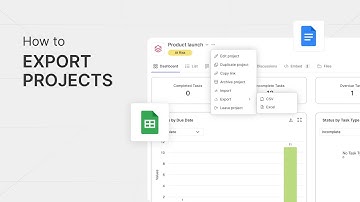 How to Export Projects into a CSV or Excel file