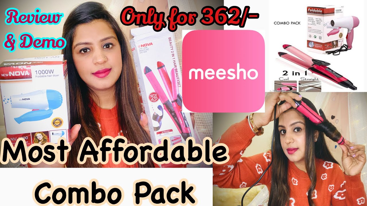 Nova 2 in 1 Hair Straightner & Curler with Hair Dryer at Rs 362 only