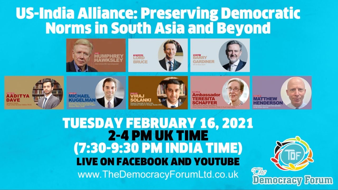 ‘US-India Alliance: Preserving Democratic Norms in South Asia and Beyond’