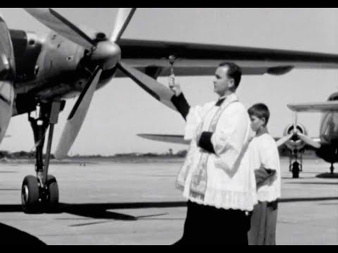 Blessing of the aircraft at Dublin airport 1963