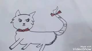 رسم قطة كيوت