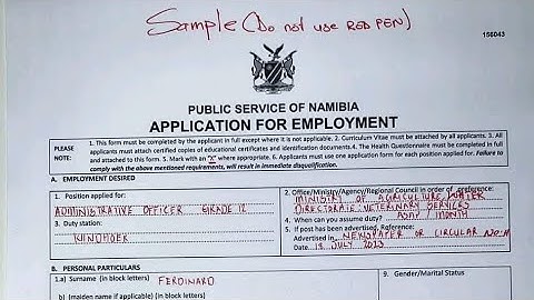 How to fill in a government Application for Employment form. CORRECTLY