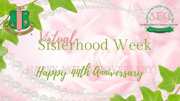 Lambda Epsilon Omega Celebrates Sisterhood Week: June 2020