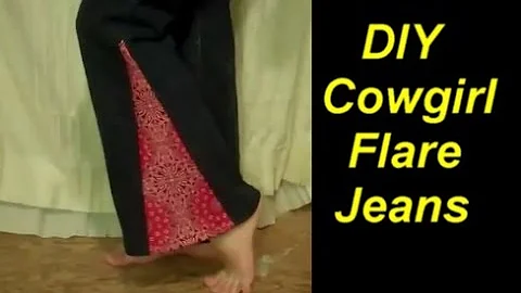 DIY Cowgirl Flare Jeans - How To Make Bell bottoms
