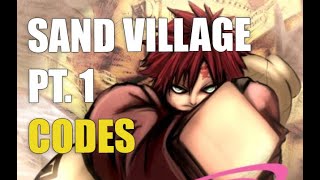 Sand Village Pt. 1 Ninja Time Codes Roblox