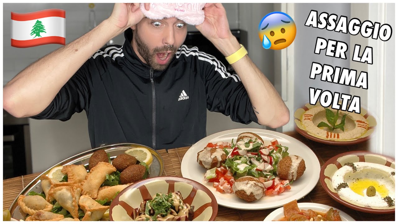 ORDINO BENDATO E MANGIO PER LA PRIMA VOLTA CUCINA TIPICA LIBANESE | Mukbang Lebanese Food 🇱🇧
