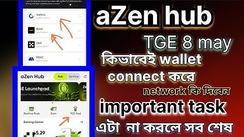 aZen hub wallet address কিভাবে connect করে। aZen wallet connect Proses। aZen eligible criteria। aZen