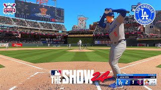 MLB The Show 24 Los Angeles Dodgers vs Minnesota Twins - Gameplay PS5 60fps HD