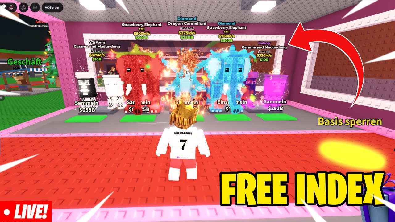 STRAWBERRY ELEPHANT & DRAGON CANNELONI GRATIS INDEX STEAL A BRAINROT