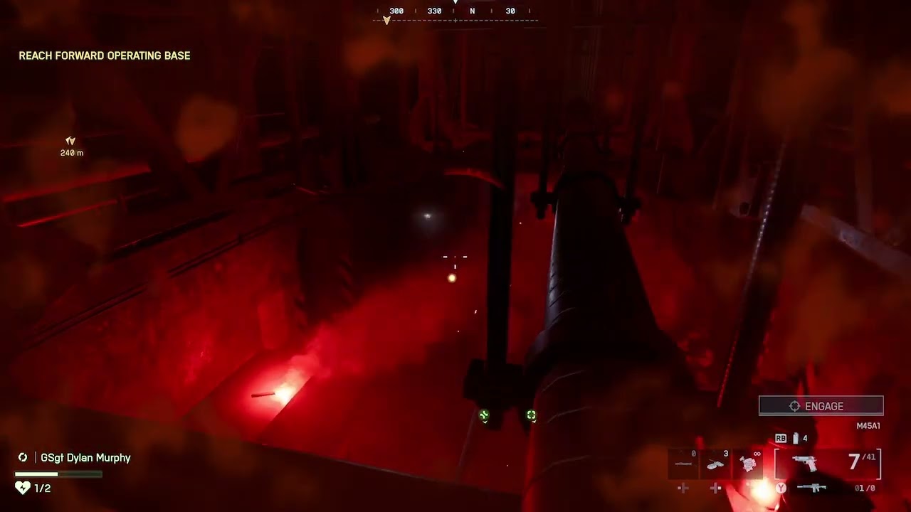 A bug in Battlefield 6 Campaign.