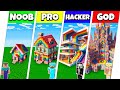 Minecraft Battle: NOOB vs PRO vs HACKER vs GOD: RAINBOW SPECTRITE HOUSE BUILD CHALLENGE / Animation