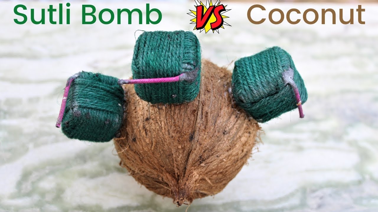क्या दीवाली सुतली नारियल को तोड़ सकता है? Coconut VS Diwali Sutli | Crazy XYZ |