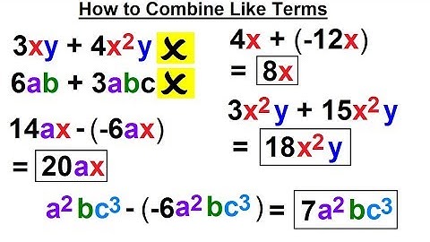 Algebra - Ch. 0.6: Basic Concepts (25 of 36) How to combine Like Terms