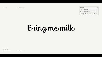 TT Milks Script font subfamily and the use of the Contextual Alternates feature / Hidden Gems #4