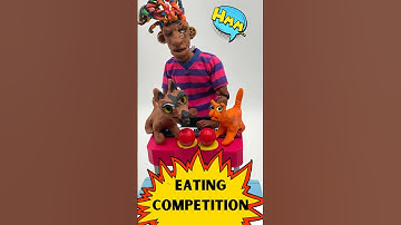 Stopmotion Animation WHO can EAT a GIANT Fireball first? #funny #comedy #pets
