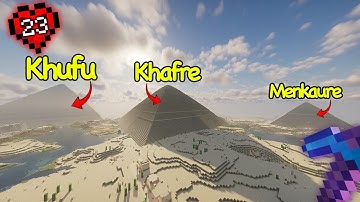 Building The Pyramids Of Giza TO SCALE In Hardcore Minecraft! 