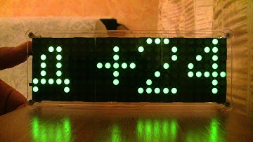 LED matrix digital clock 8x24