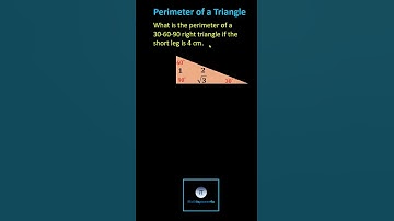 (Revisión de trigonometría) Encuentra el perímetro de un triángulo rectángulo de 30-60-90 tenien...