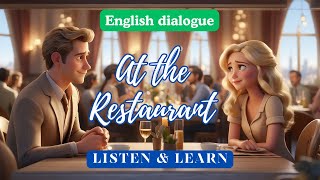 At the restaurant | English dialogue | English Listening - Speaking skills | Speak English