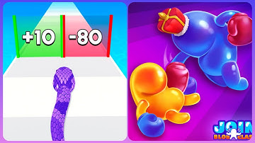 Join Blob Clash 3D Vs Snake Run Race 🐍🐍🐍🐍⚕️⚕️⚕️All Max Updat Level Walkthrough Game play WA1D