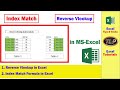 How to do Reverse Vlookup in Excel | Index Match Formula in Excel