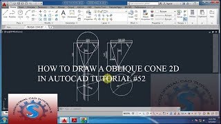 HOW TO DRAW A OBLIQUE CONE 2D IN AUTOCAD TUTORIAL #52