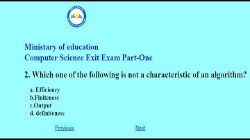 Computer science exit exam part one