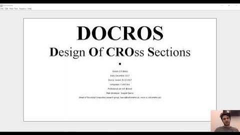 Moment-Curvature Analysis of a section by using DOCROS software