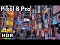 Pixel 8 Pro 4K HDR Video Test - Shinjuku, Tokyo, Japan
