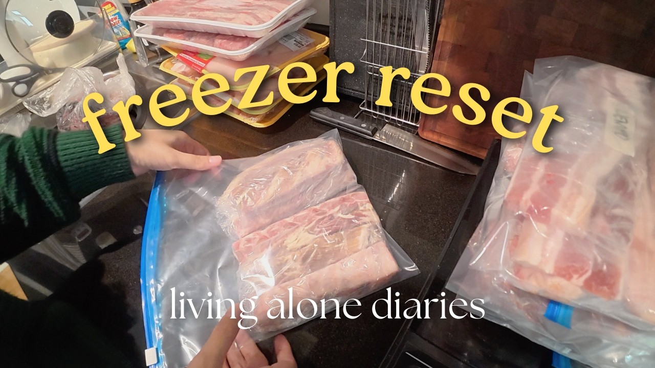 Freezer Reset: Organizing Meat & Seafood + Freezing Rice | Living Alone in the Philippines  🥩 🦐