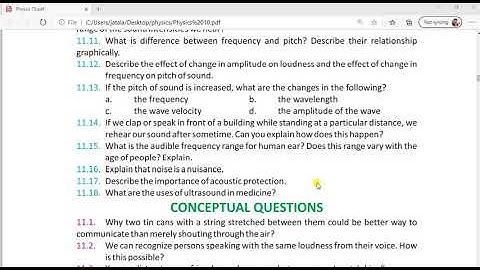 Physics class 10 unit 11 review question 11.12 to 11.18