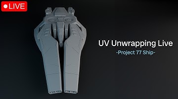🔴 LIVE - UV Unwrapping the Space Ship | Hard Surface Modeling | Sci-fi Modeling