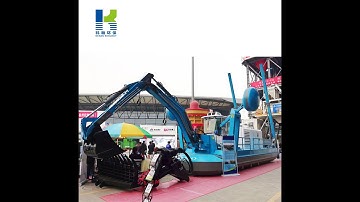 Amphibious multi-function dredger working video
