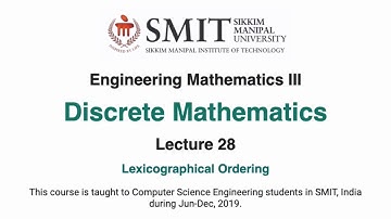 Lecture 28: Lexicographical Ordering
