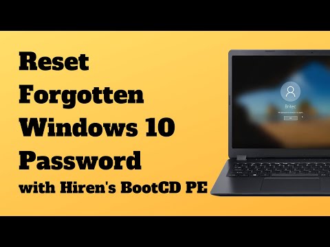 Reset Forgotten Windows 10 Password with Hiren's BootCD PE
